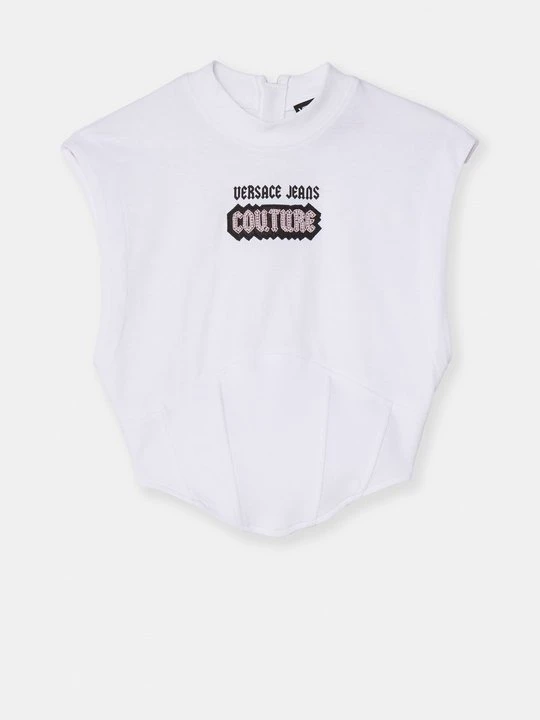 Zdjęcie produktu T-shirt z nadrukiem Versace Jeans Couture biały