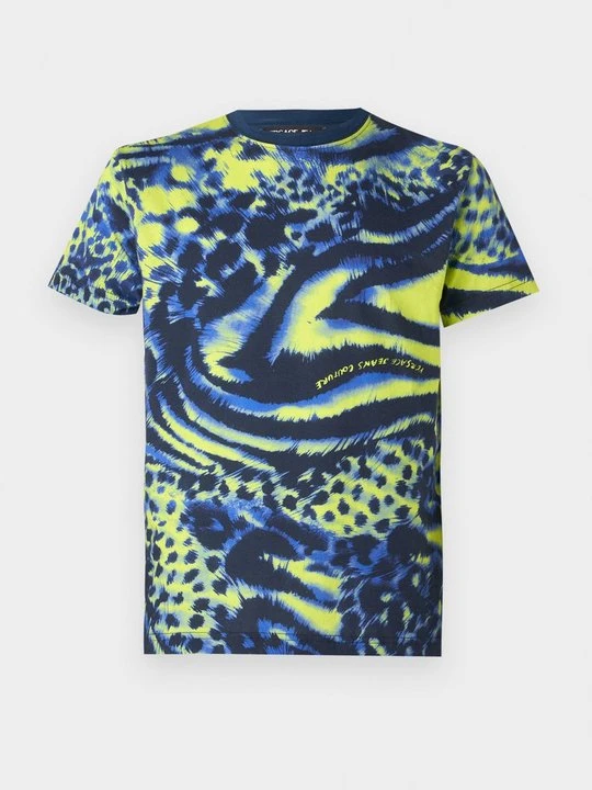 Zdjęcie produktu T-shirt z nadrukiem Versace Jeans Couture niebieski