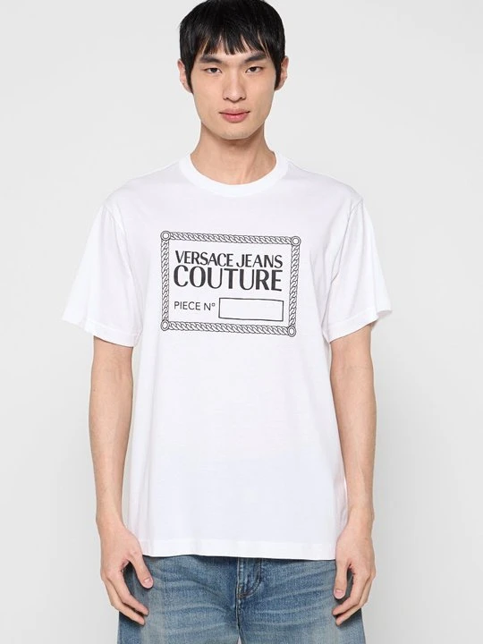 Zdjęcie produktu T-shirt z nadrukiem Versace Jeans Couture biały