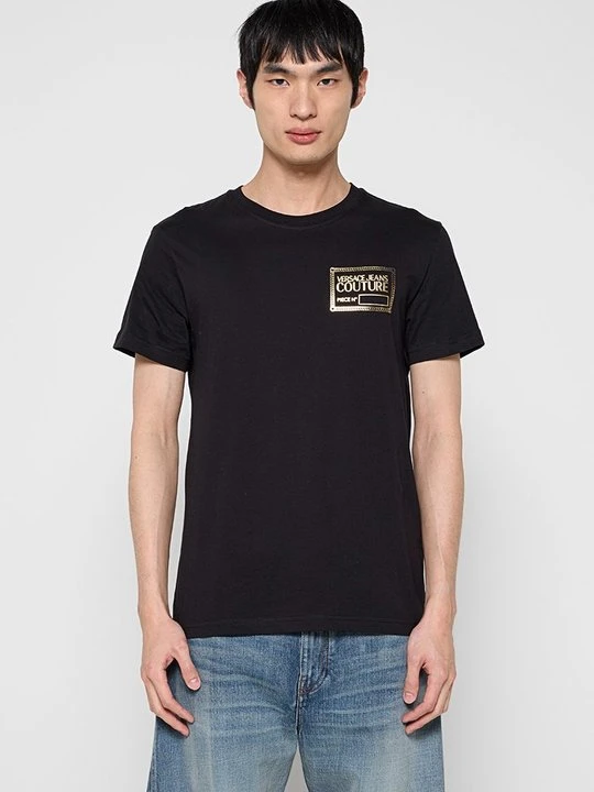 Zdjęcie produktu T-shirt z nadrukiem Versace Jeans Couture czarny