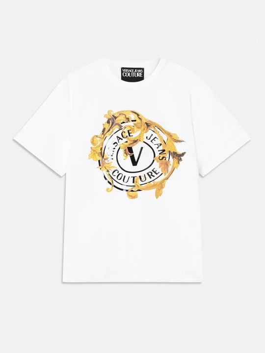 Zdjęcie produktu T-shirt z nadrukiem Versace Jeans Couture biały