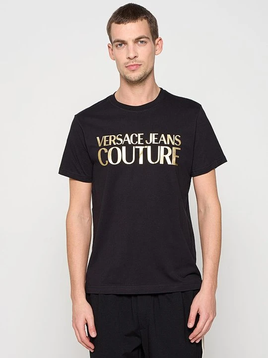 Zdjęcie produktu T-shirt z nadrukiem Versace Jeans Couture czarny
