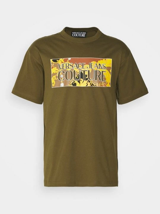 Zdjęcie produktu T-shirt z nadrukiem Versace Jeans Couture zielony