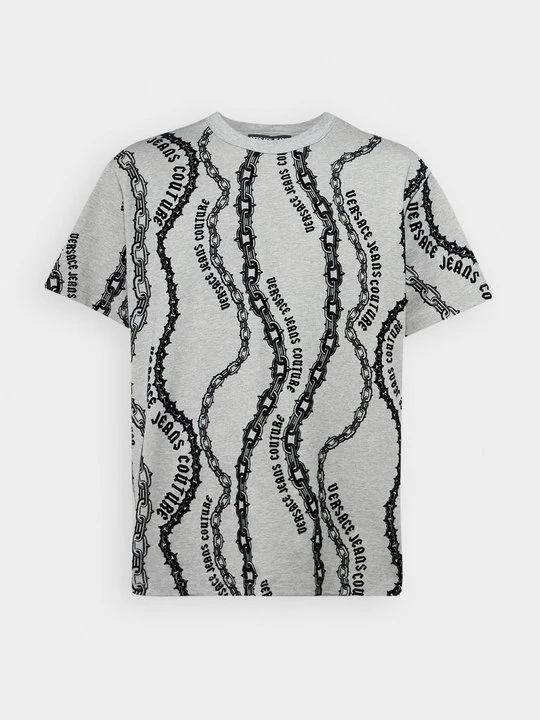 Zdjęcie produktu T-shirt z nadrukiem Versace Jeans Couture szary