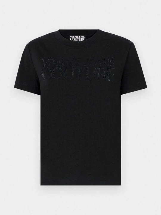 Zdjęcie produktu T-shirt z nadrukiem Versace Jeans Couture czarny