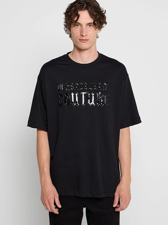 Zdjęcie produktu T-shirt z nadrukiem Versace Jeans Couture czarny