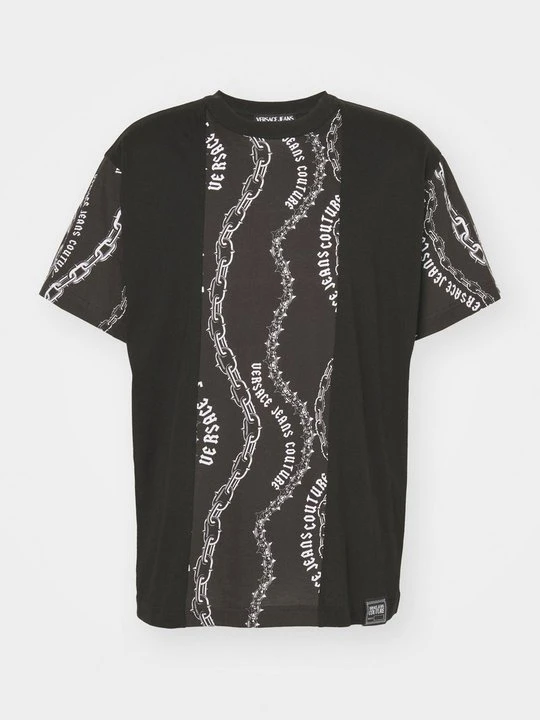 Zdjęcie produktu T-shirt z nadrukiem Versace Jeans Couture czarny