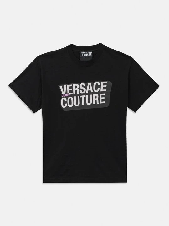 Zdjęcie produktu T-shirt z nadrukiem Versace Jeans Couture czarny