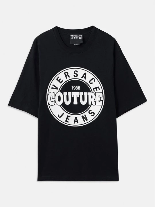 Zdjęcie produktu T-shirt z nadrukiem Versace Jeans Couture czarny