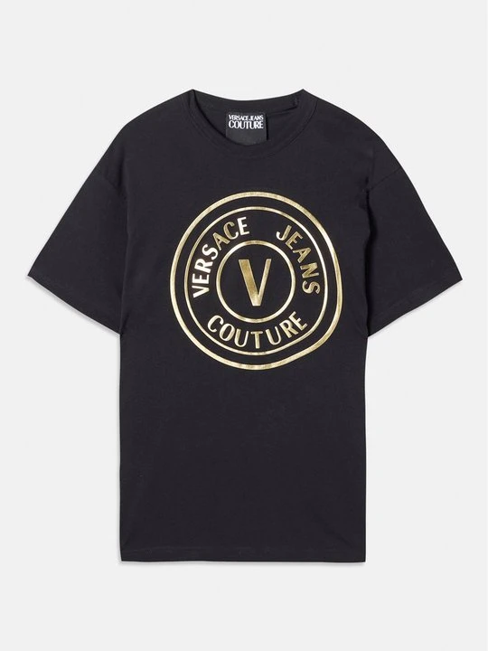 Zdjęcie produktu T-shirt z nadrukiem Versace Jeans Couture czarny