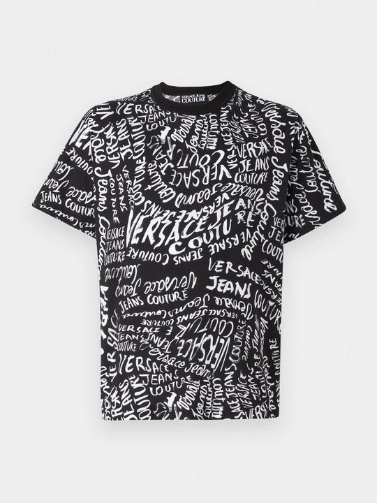 Zdjęcie produktu T-shirt z nadrukiem Versace Jeans Couture czarny