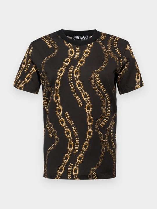 Zdjęcie produktu T-shirt z nadrukiem Versace Jeans Couture czarny