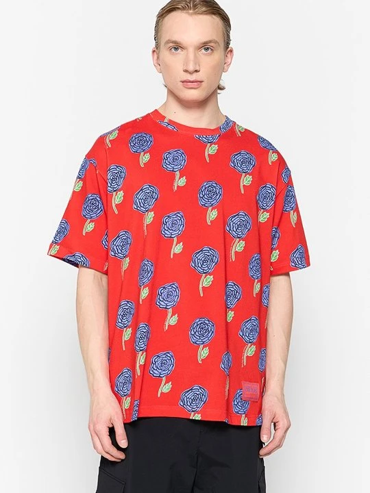 Zdjęcie produktu T-shirt z nadrukiem Versace Jeans Couture czerwony