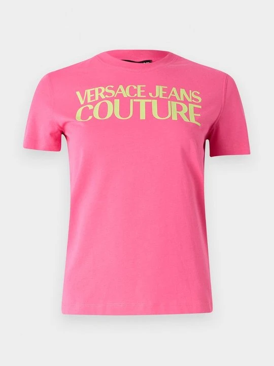 Zdjęcie produktu T-shirt z nadrukiem Versace Jeans Couture różowy