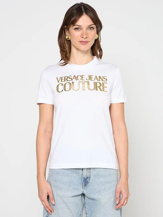 Zdjęcie produktu T-shirt z nadrukiem Versace Jeans Couture biały