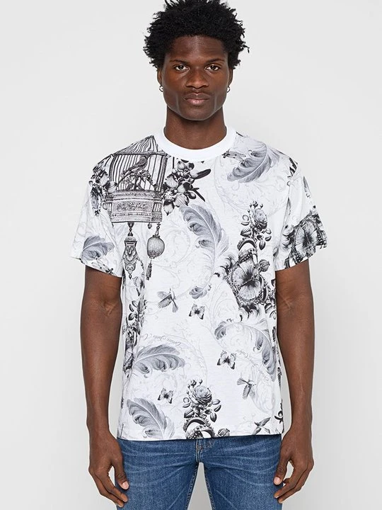 Zdjęcie produktu T-shirt z nadrukiem Versace Jeans Couture biały