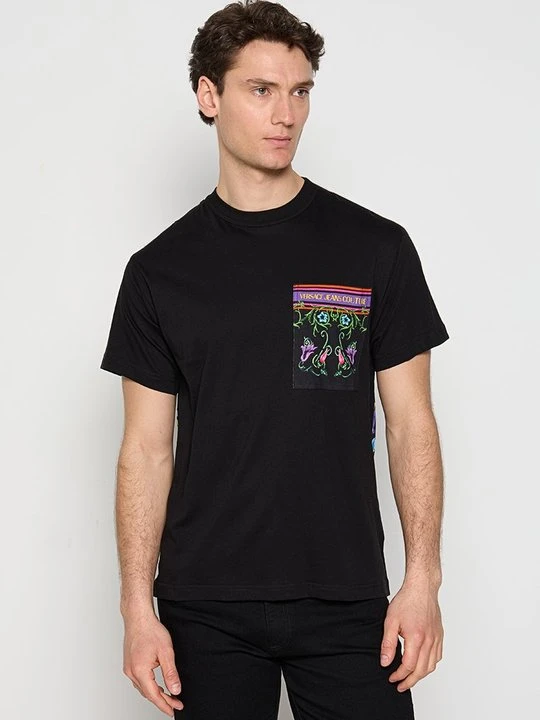 Zdjęcie produktu T-shirt z nadrukiem Versace Jeans Couture czarny