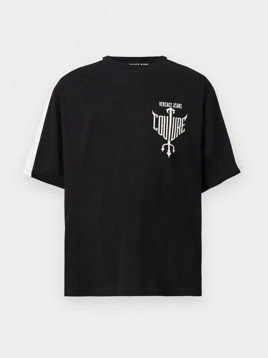 Zdjęcie produktu T-shirt z nadrukiem Versace Jeans Couture czarny