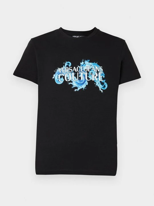 Zdjęcie produktu T-shirt z nadrukiem Versace Jeans Couture czarny