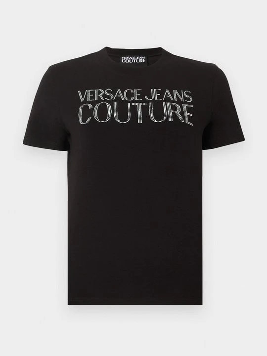 Zdjęcie produktu T-shirt z nadrukiem Versace Jeans Couture czarny