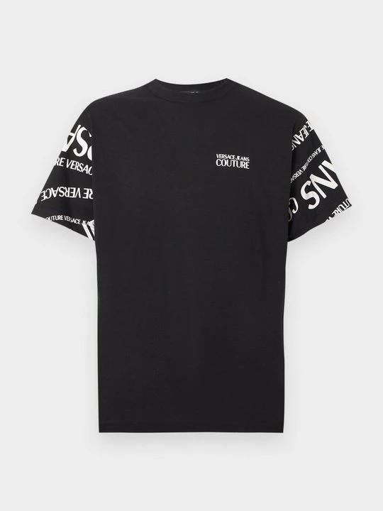 Zdjęcie produktu T-shirt z nadrukiem Versace Jeans Couture czarny