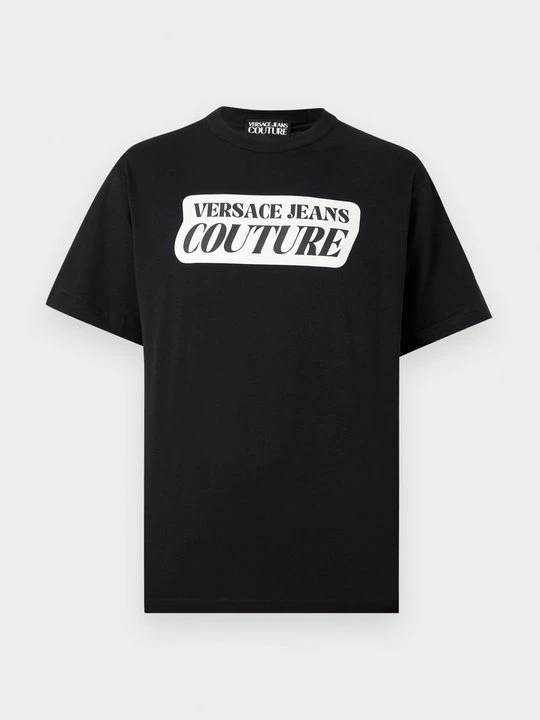 Zdjęcie produktu T-shirt z nadrukiem Versace Jeans Couture czarny