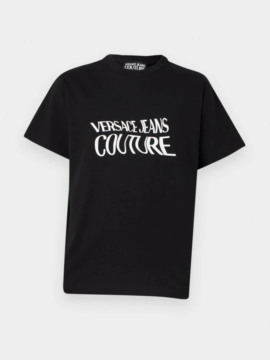 Zdjęcie produktu T-shirt z nadrukiem Versace Jeans Couture czarny