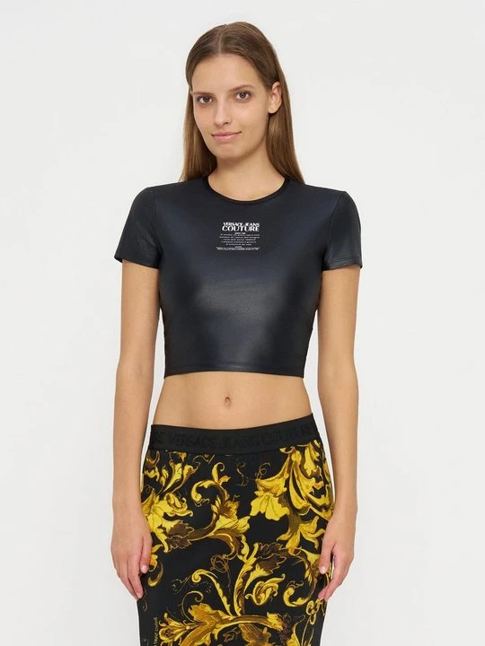 Zdjęcie produktu T-shirt z nadrukiem Versace Jeans Couture czarny