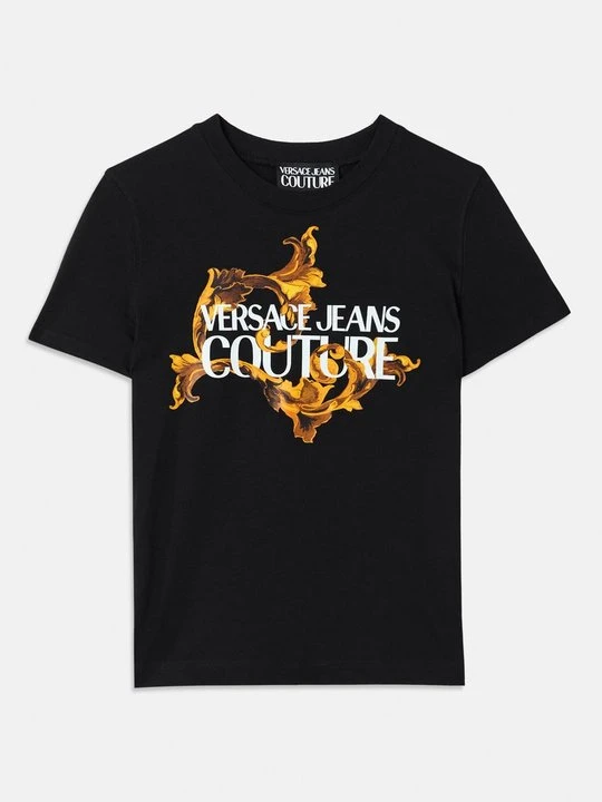 Zdjęcie produktu T-shirt z nadrukiem Versace Jeans Couture czarny