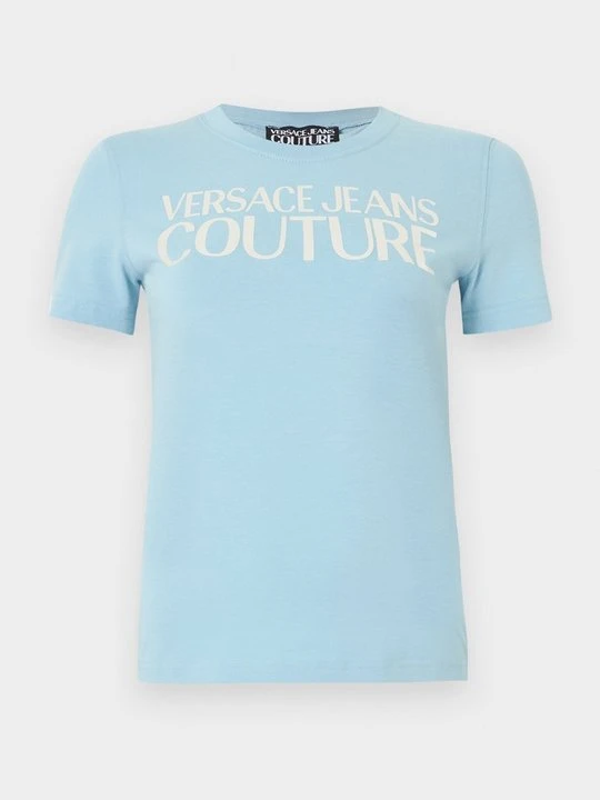 Zdjęcie produktu T-shirt z nadrukiem Versace Jeans Couture niebieski
