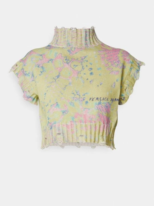 Zdjęcie produktu T-shirt z nadrukiem Versace Jeans Couture żółty