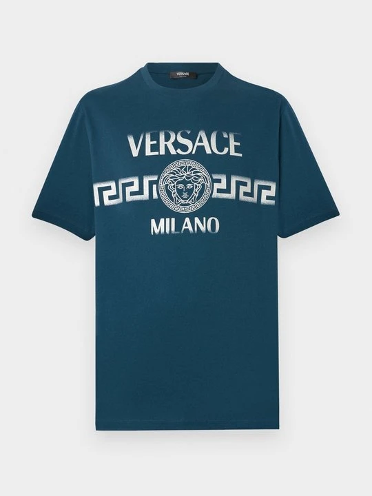 Zdjęcie produktu T-shirt z nadrukiem Versace petrol