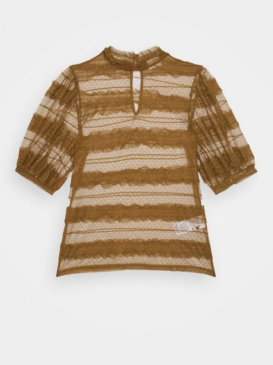 Zdjęcie produktu T-shirt z nadrukiem Vila jasny brąz