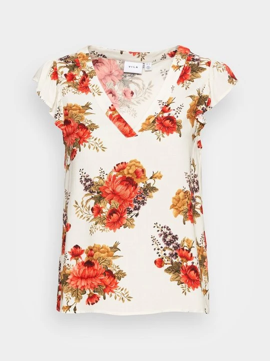 Zdjęcie produktu T-shirt z nadrukiem Vila biały