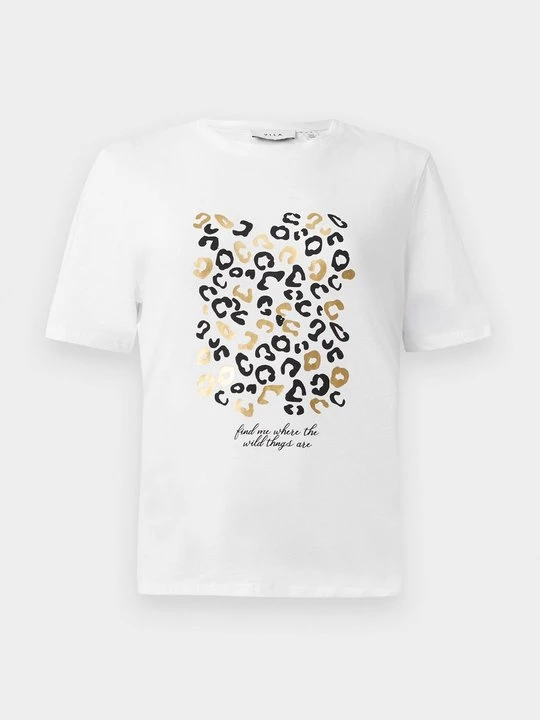 Zdjęcie produktu T-shirt z nadrukiem Vila biały