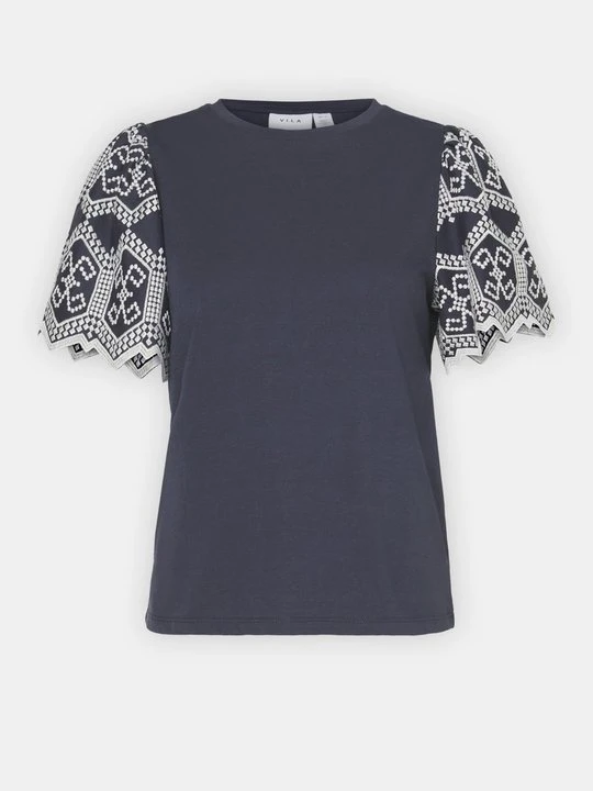 Zdjęcie produktu T-shirt z nadrukiem Vila granatowy