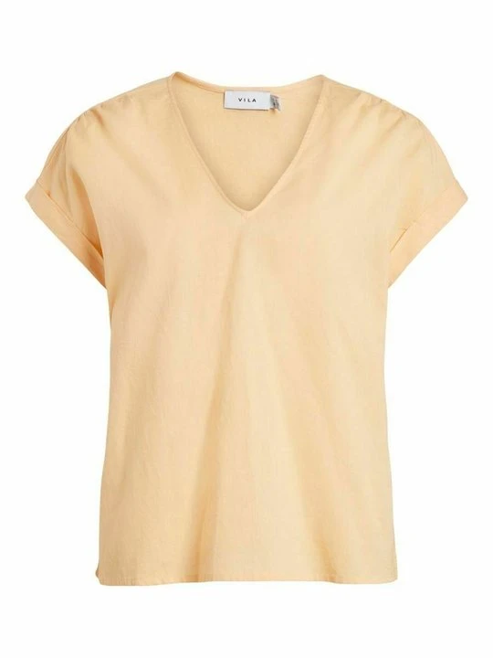 Zdjęcie produktu T-shirt z nadrukiem Vila morelowy