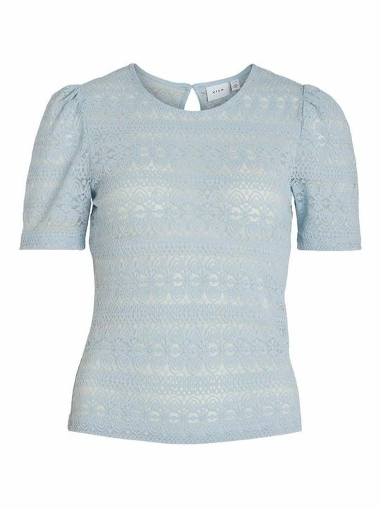 Zdjęcie produktu T-shirt z nadrukiem Vila jasnoniebieski