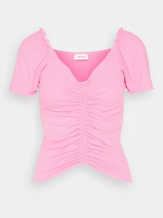Zdjęcie produktu T-shirt z nadrukiem Vila różowy