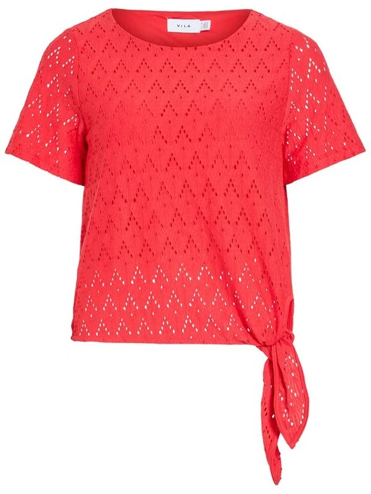 Zdjęcie produktu T-shirt z nadrukiem Vila czerwony