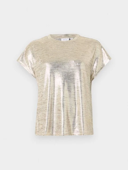 Zdjęcie produktu T-shirt z nadrukiem Vila srebrny