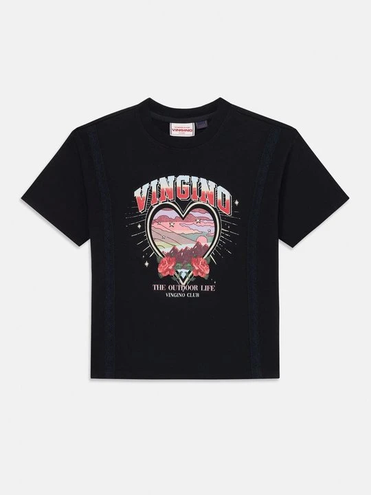 Zdjęcie produktu T-shirt z nadrukiem VINGINO czarny