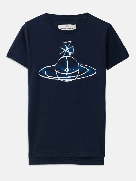 Zdjęcie produktu T-shirt z nadrukiem Vivienne Westwood granatowy