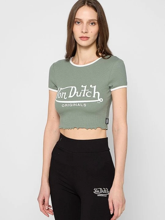 Zdjęcie produktu T-shirt z nadrukiem Von Dutch zielony