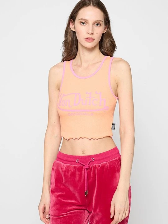 Zdjęcie produktu T-shirt z nadrukiem Von Dutch pomarańczowy