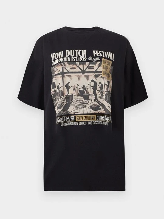 Zdjęcie produktu T-shirt z nadrukiem Von Dutch czarny