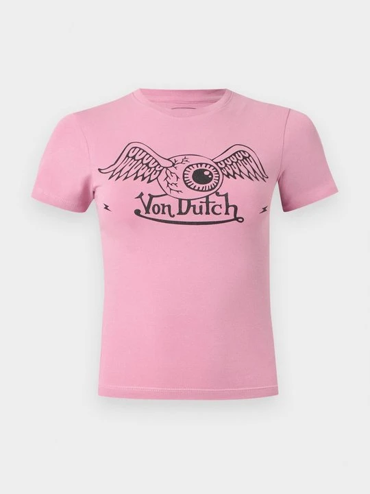 Zdjęcie produktu T-shirt z nadrukiem Von Dutch różowy