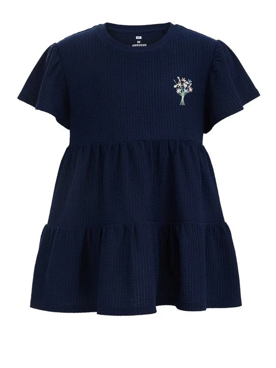 Zdjęcie produktu T-shirt z nadrukiem WE Fashion granatowy melanż
