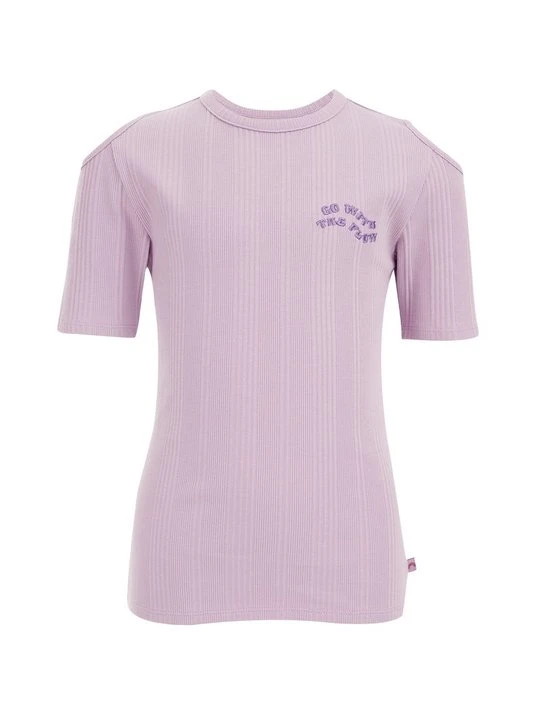 Zdjęcie produktu T-shirt z nadrukiem WE Fashion liliowy