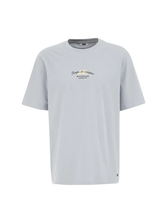 Zdjęcie produktu T-shirt z nadrukiem WE Fashion niebieski